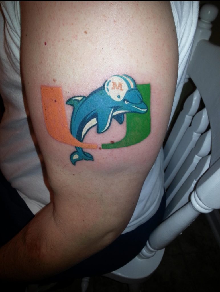 Miami dolphins tattoo