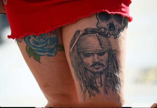 Pirate face tattoo