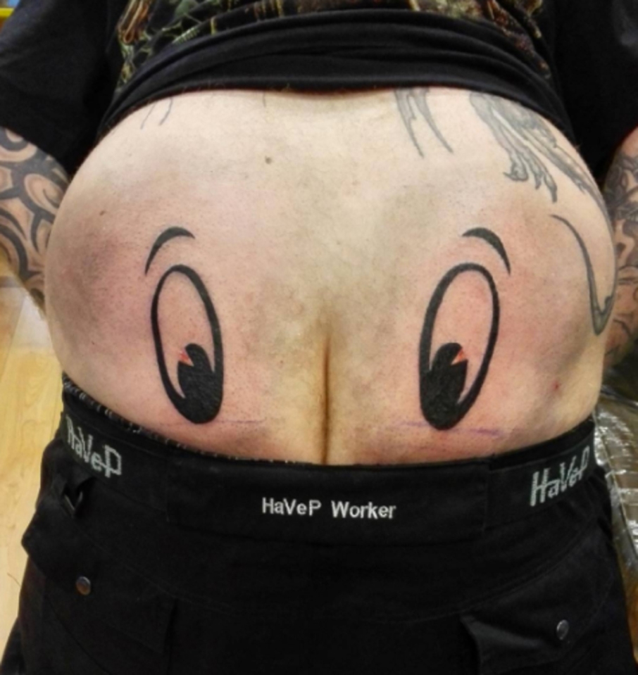Butt tattoo men