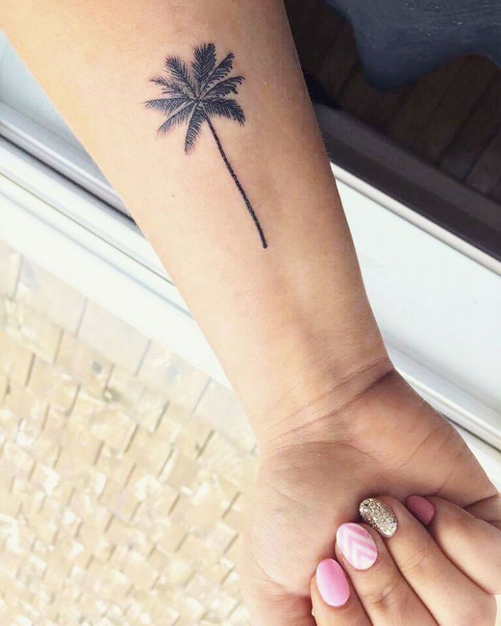Palm tree tattoo small 