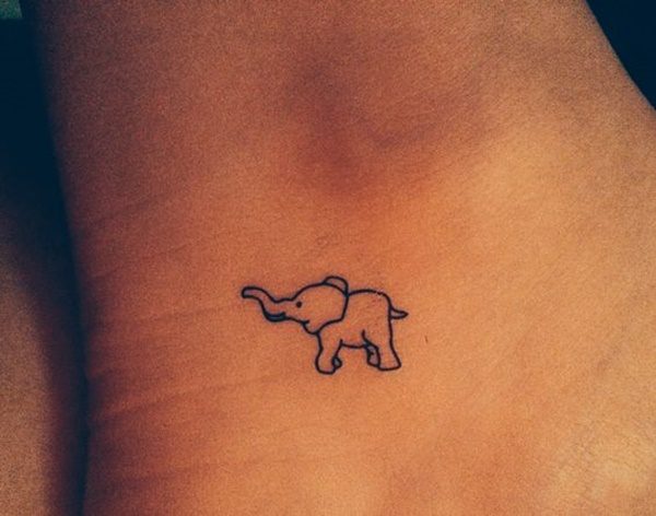 Tiny elephant tattoo