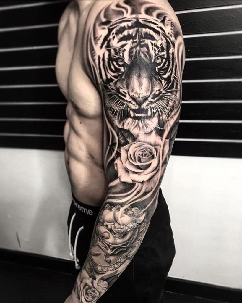 Realistic tiger tattoo 