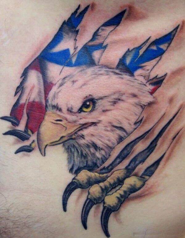 eagle and flag tattoo