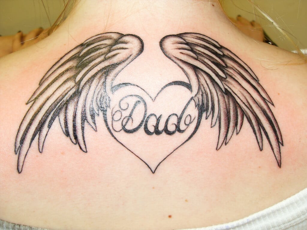 angel name tattoo