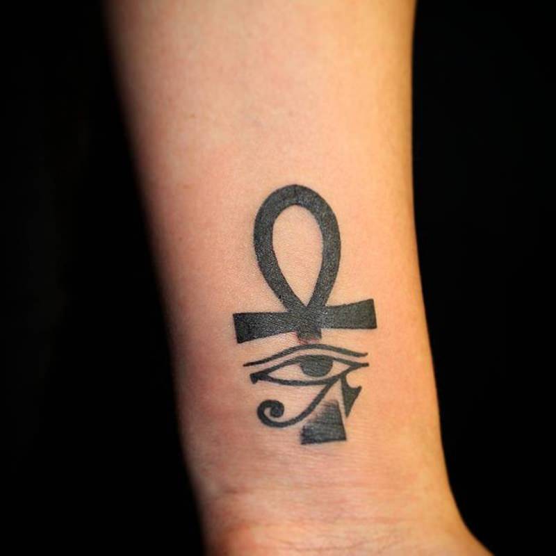 Egyptian ankh tattoo