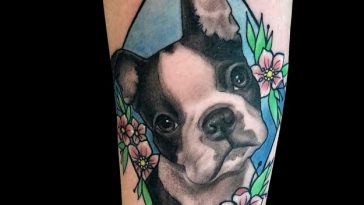boston terrier tattoo