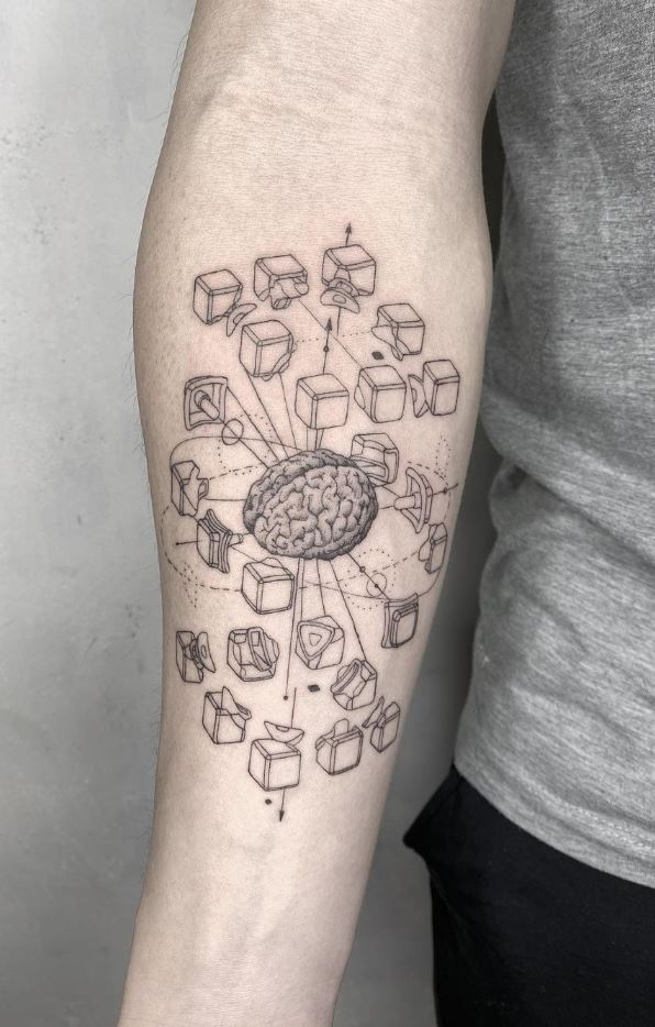 brain tattoo