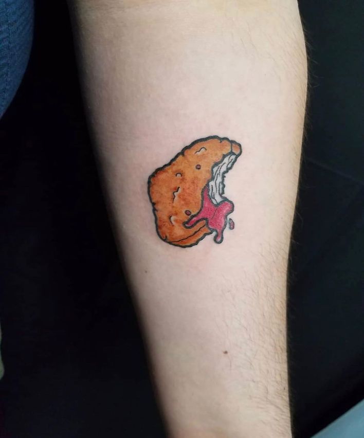 chicken nugget tattoo