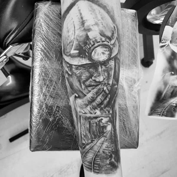 coal miner tattoo