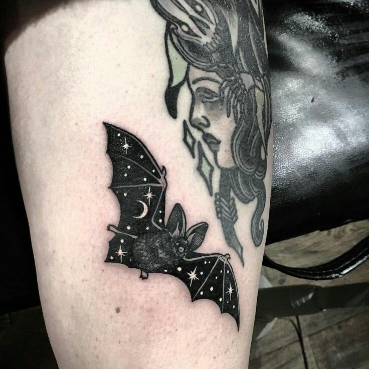 cute bat tattoo