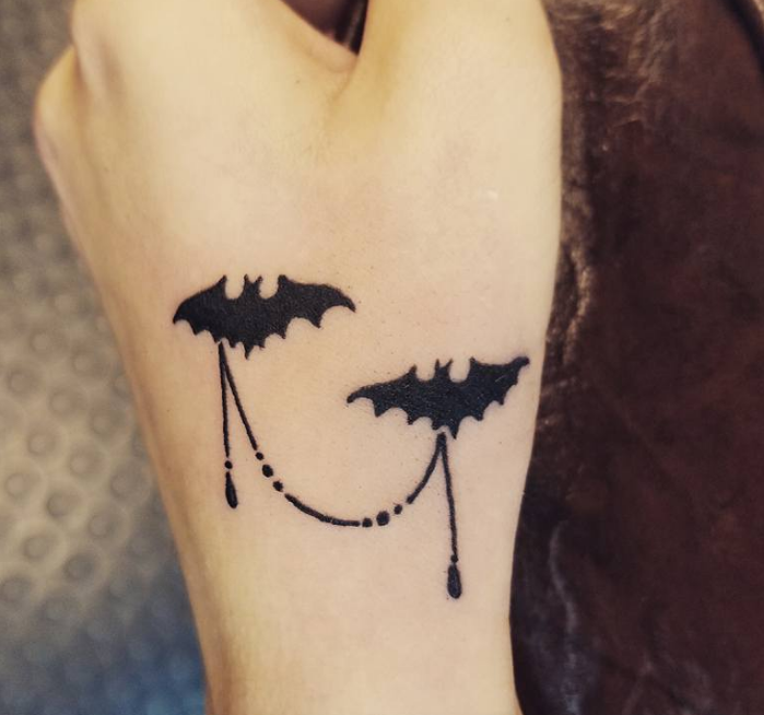cute bat tattoo