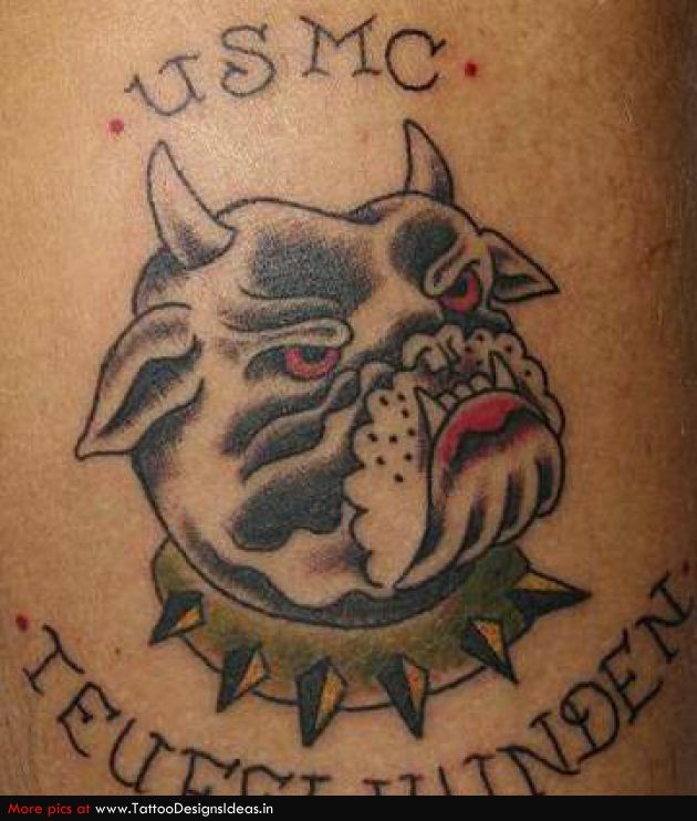 devil dog tattoo