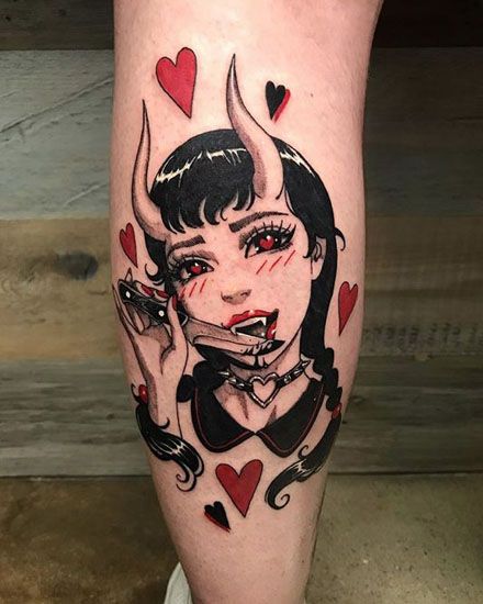 devil girl tattoo