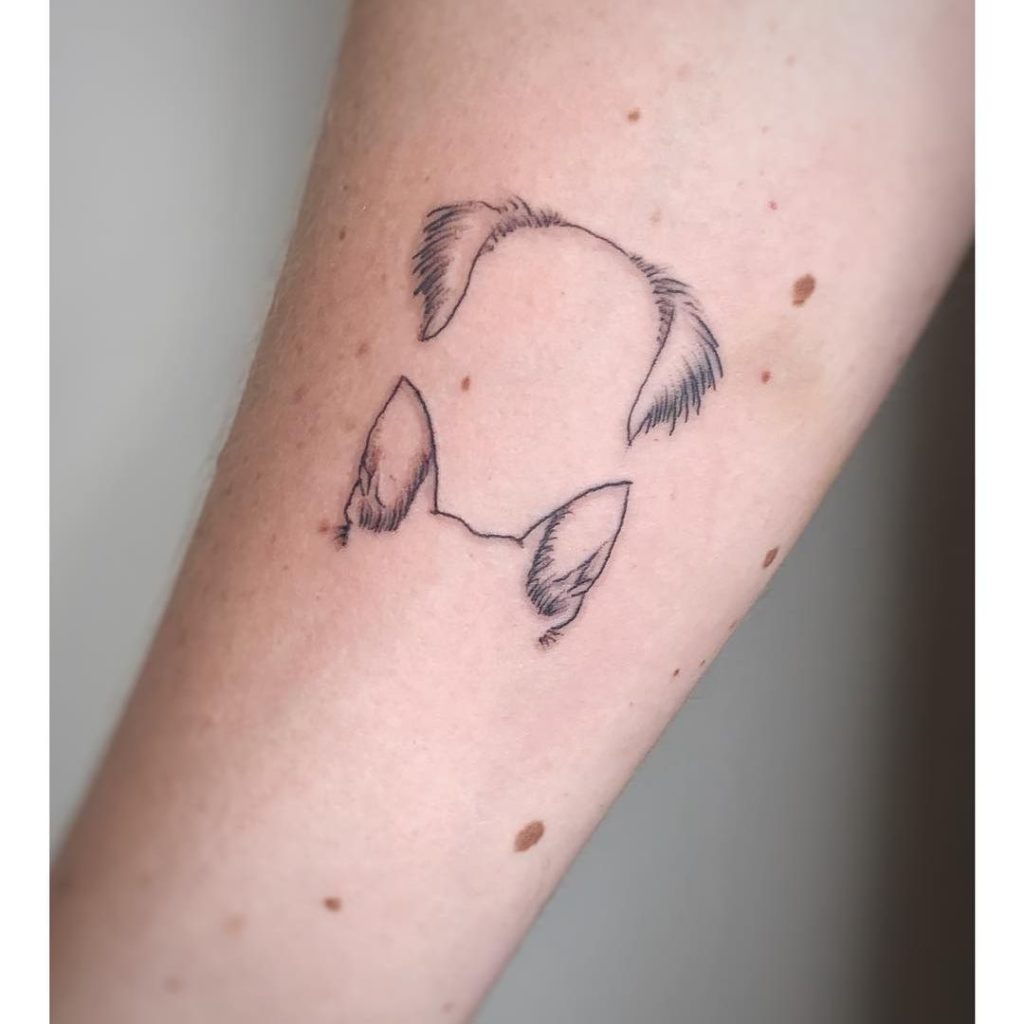dog ear tattoo