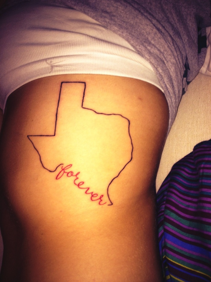 Texas outline tattoo