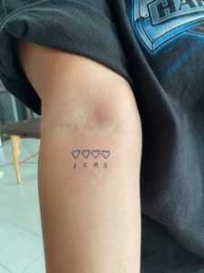 kids initials tattoo
