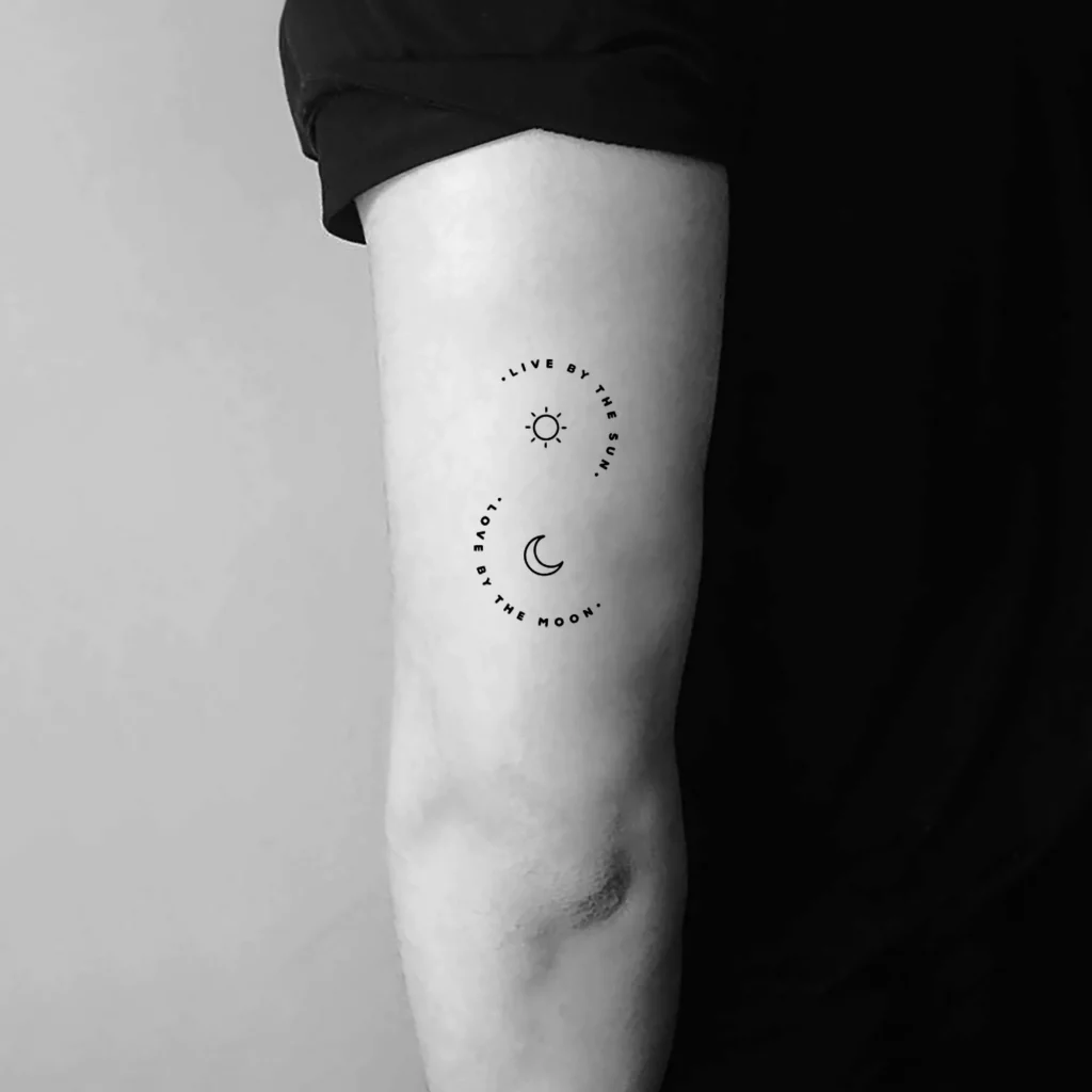 live by the sun love by the moon tattoo