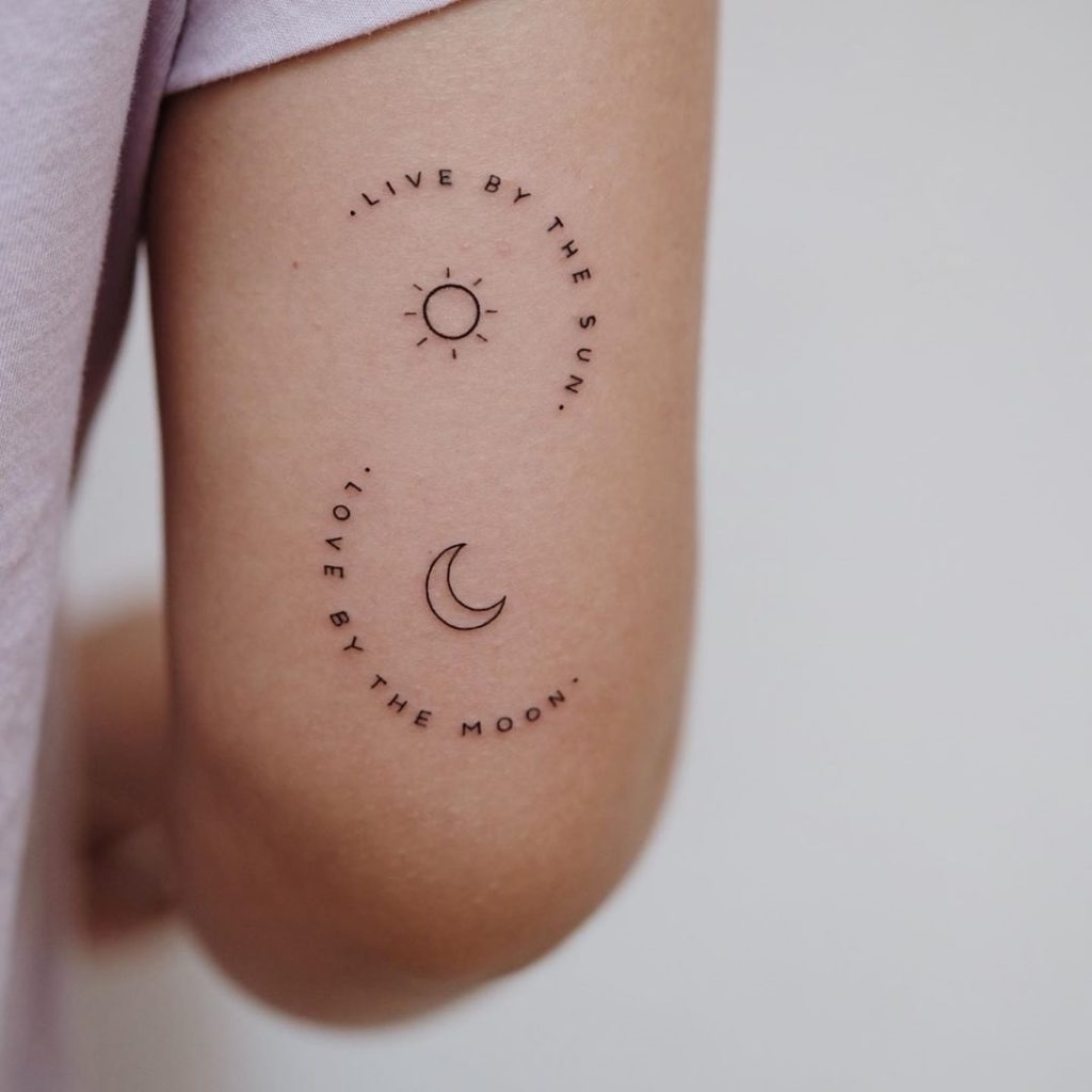 live by the sun love by the moon tattoo