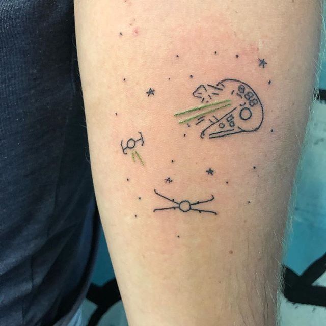 minimalist star wars tattoo