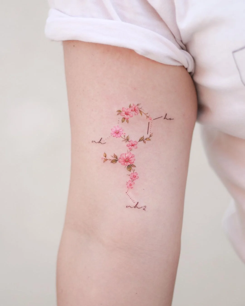minimalist woman silhouette tattoo