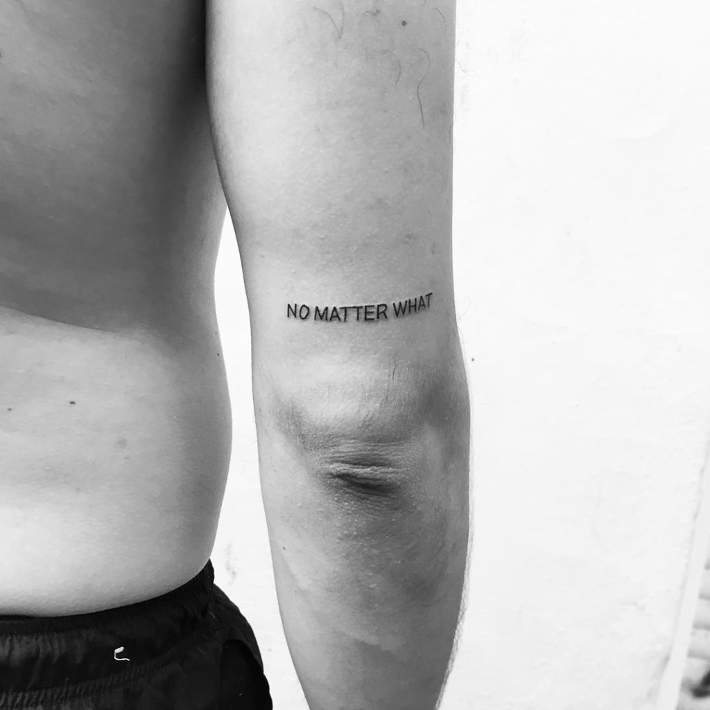 no matter what tattoo