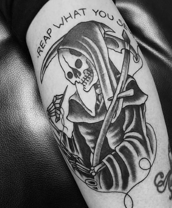 old school grim reaper tattoo