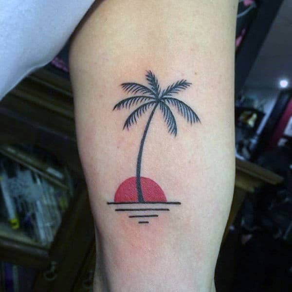 Palm tree tattoo small