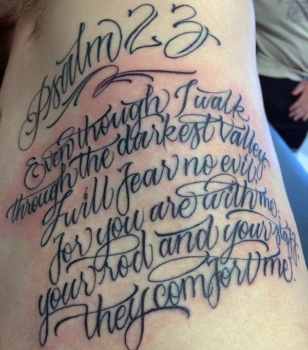 psalm 23 4 tattoo