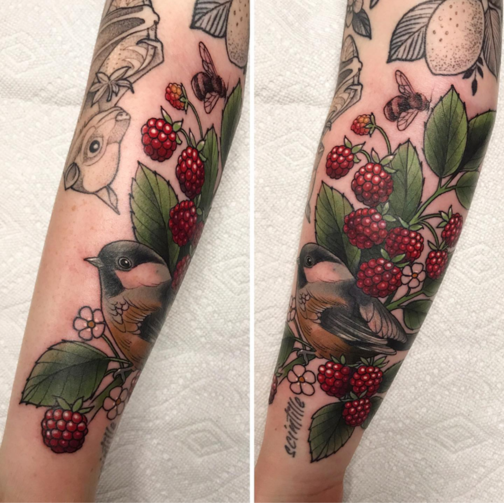 raspberry tattoo