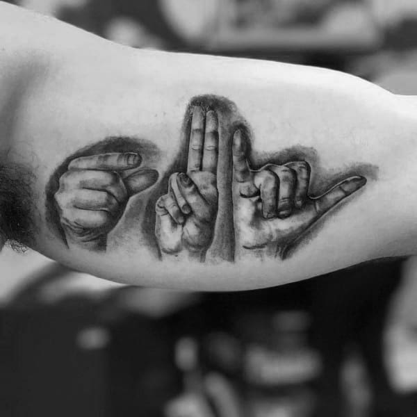 sign language tattoo