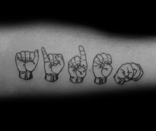 sign language tattoo