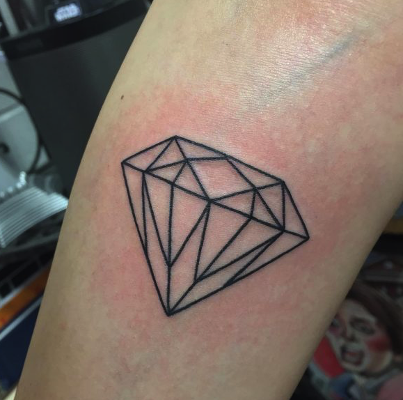 simple diamond tattoo