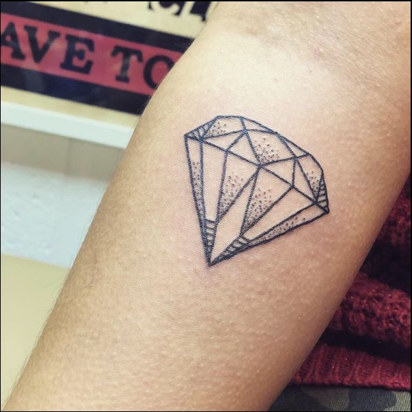 simple diamond tattoo