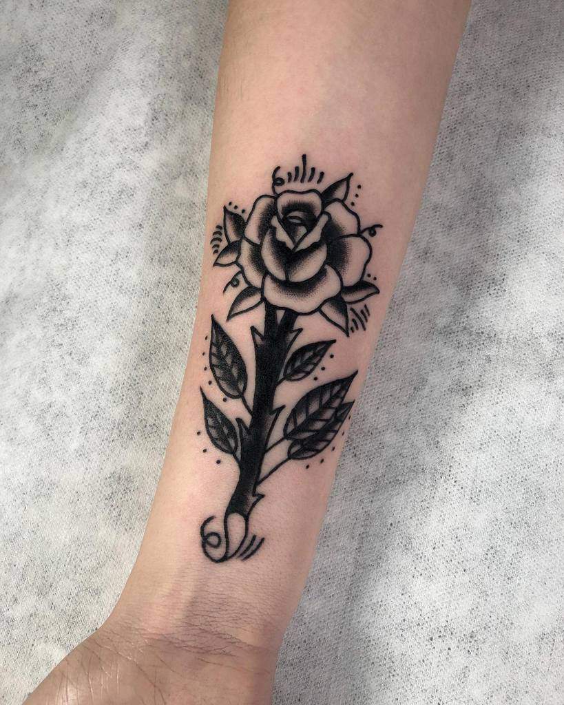 small black and white tattoos
