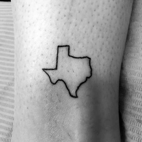 Texas outline tattoo