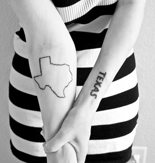 Texas themed tattoos