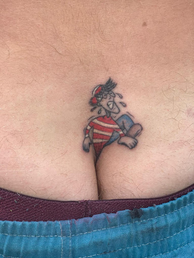 Butt tattoo men