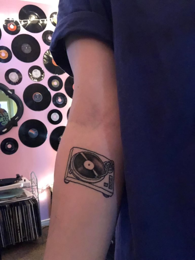 vinyl record tattoo