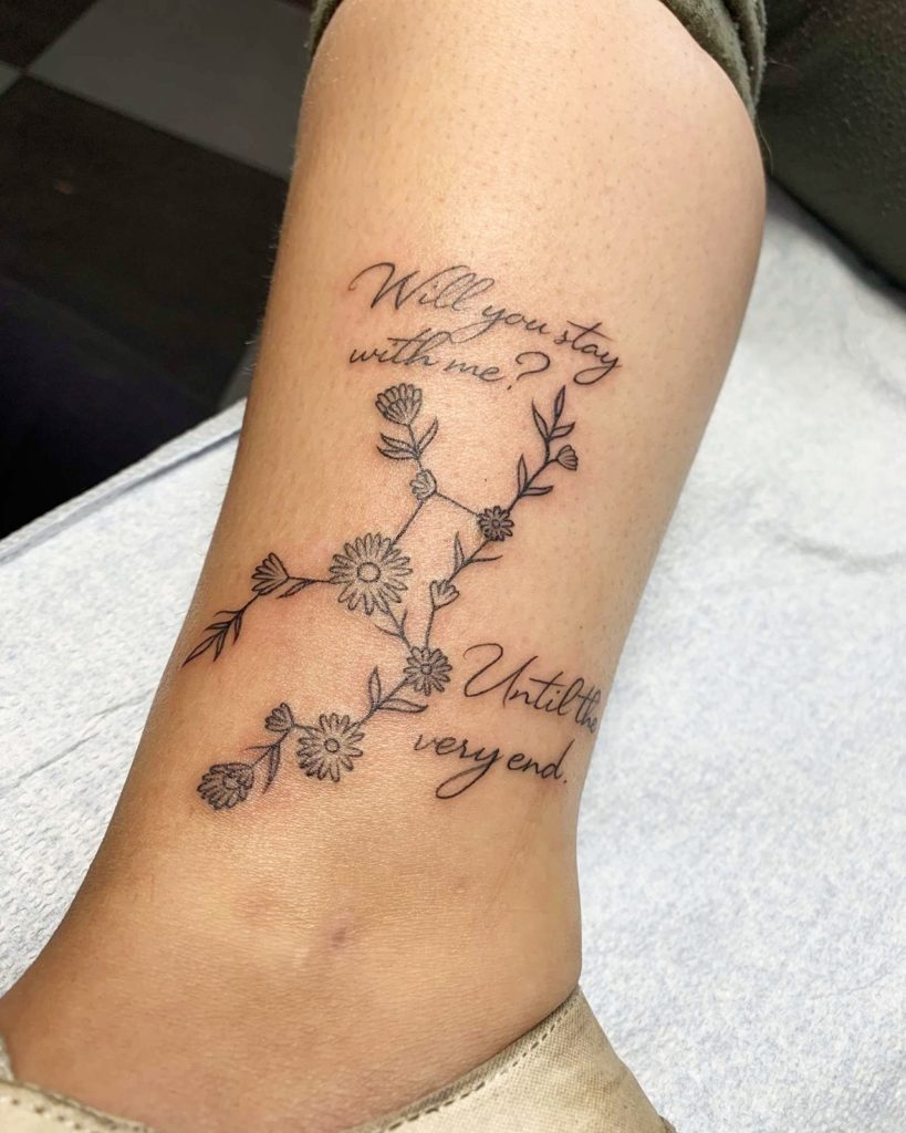 virgo flower tattoo