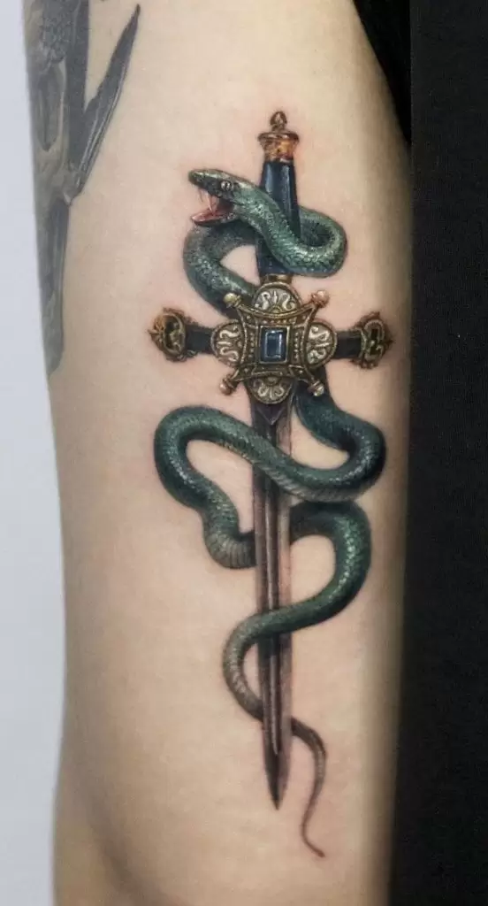 Chinese snake tattoo