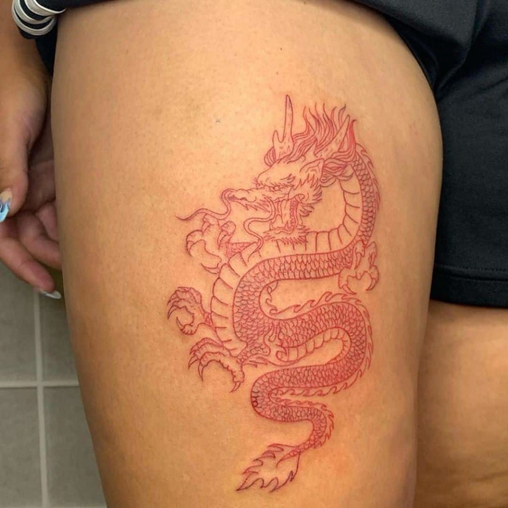 dragon and snake tattoo