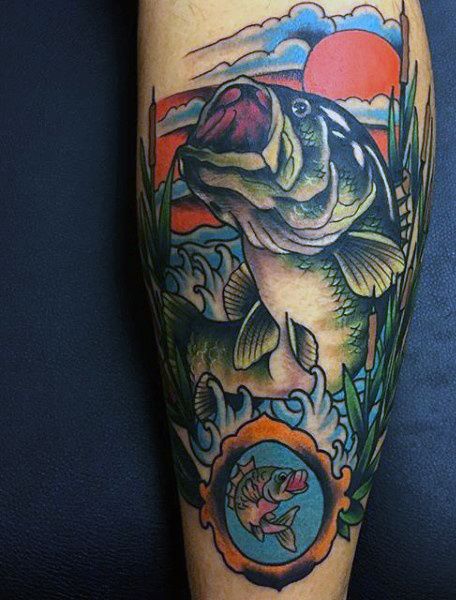 Bass fishing tattoos