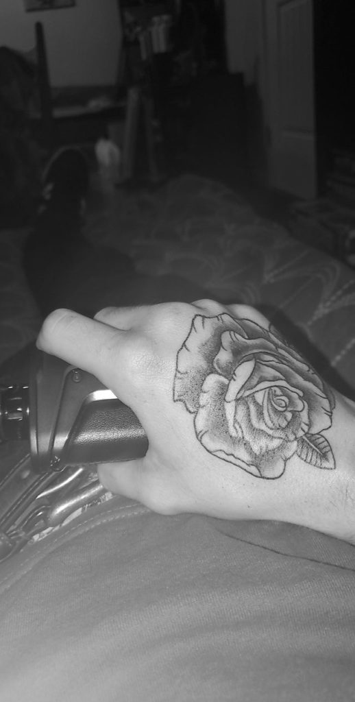 Lil peep rose tattoo