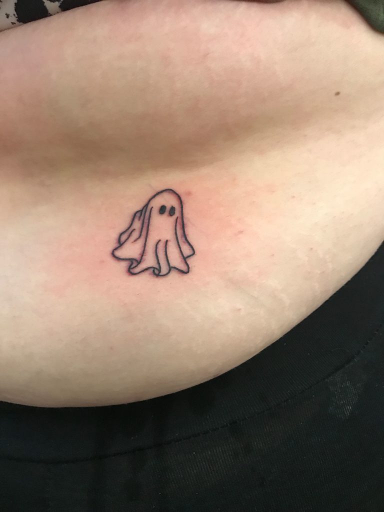 Simple ghost tattoo