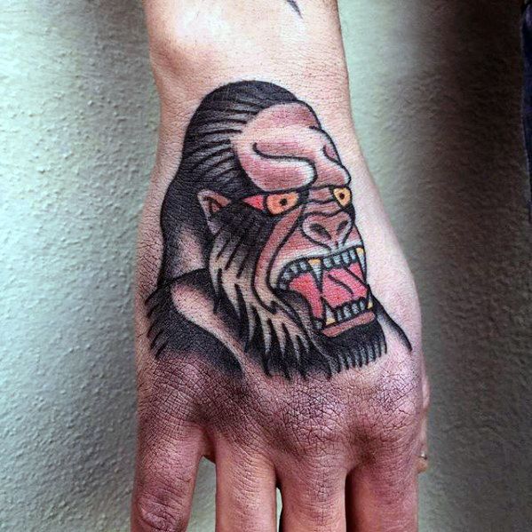 gorilla hand tattoo