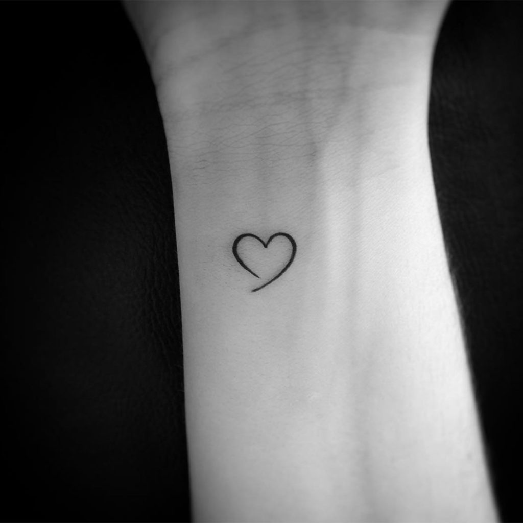 Open heart tattoo