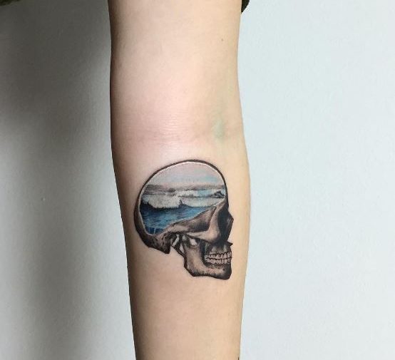 Skull tattoo flash