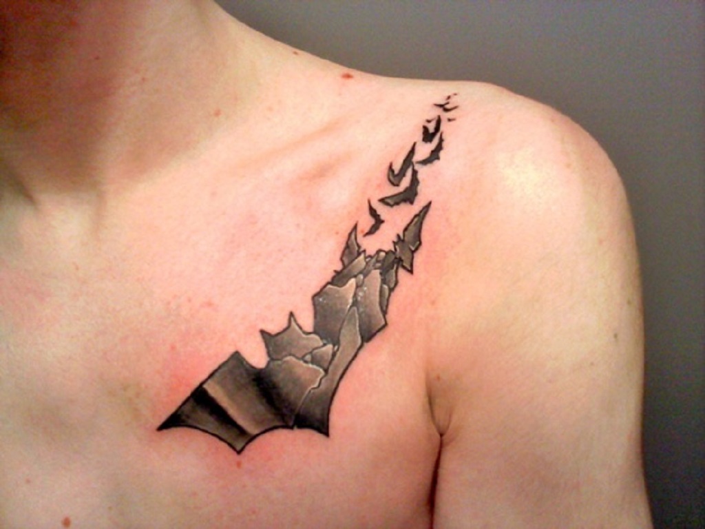 Simple bat tattoo