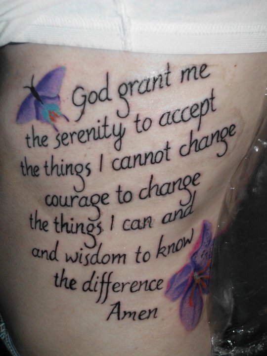 God grant me the serenity tattoo