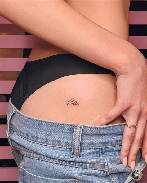 Minimalist simple hip tattoos'